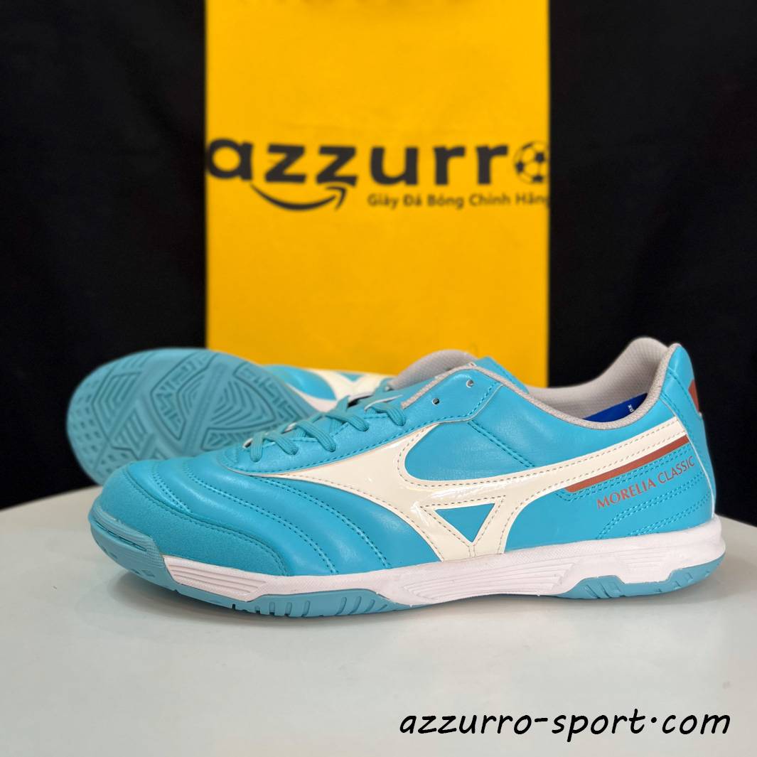 Mizuno Morelia Sala Classic IN - Giày đá bóng futsal Mizuno chính hãng - Azzurro Sport